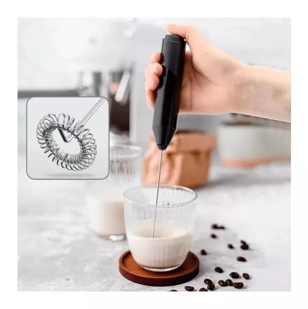 Mini Batidora Eléctrica de Mano – Espumador Portátil para Café y Lech