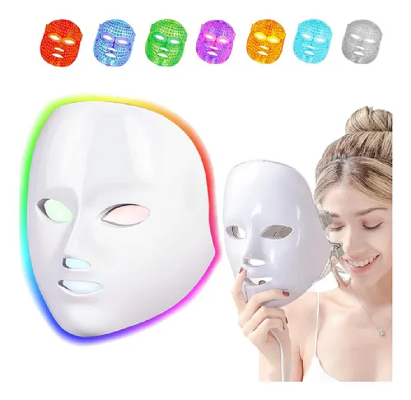 Máscara LED de Fototerapia 7 Colores Rejuvenecedora