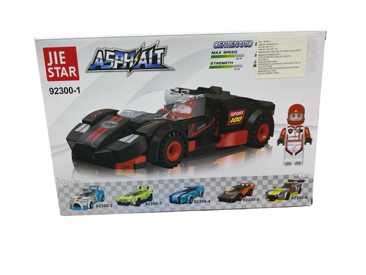 Fichas Para Armar Carro Deportivo – Jie Star Asphalt Centenario 157 Pcs