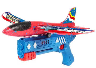 Pistola Juguete Avión 2 en 1 – Lanzador y Planeador de Espuma ✈️