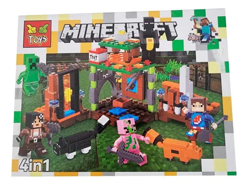 Minecraft Heroes X4 – Set Armable con Accesorios
