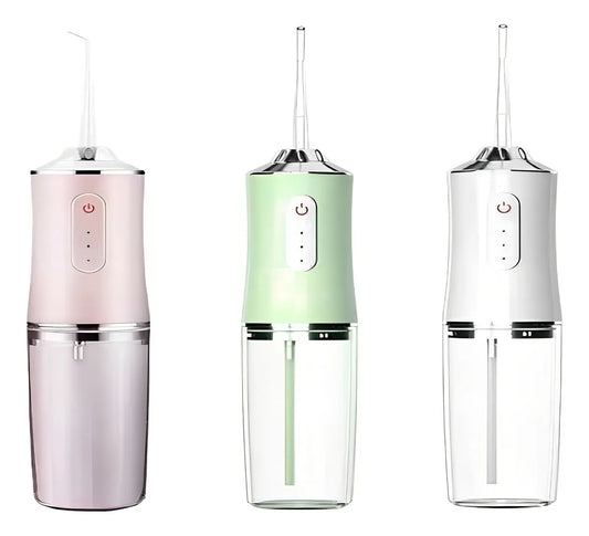 Irrigador Dental Portátil Recargable IPX7 — Limpieza profunda y cuidado profesional