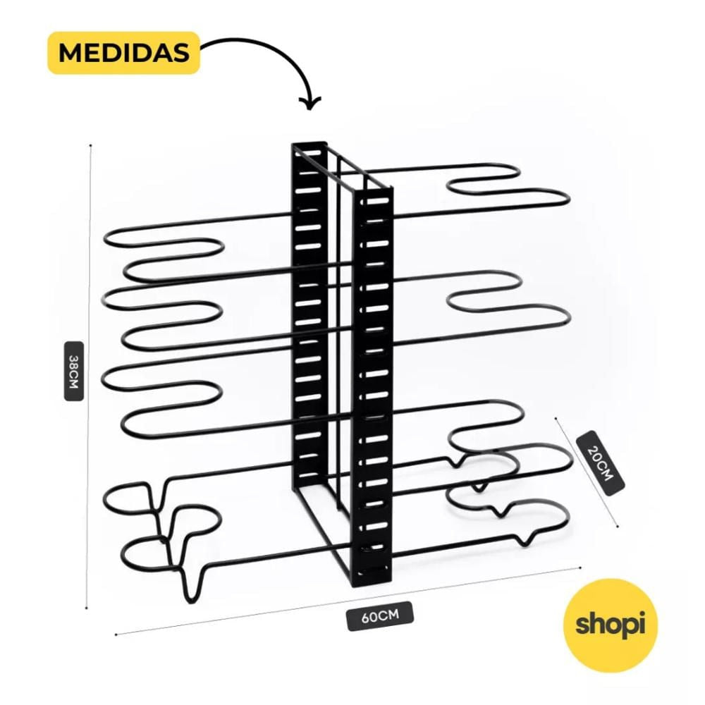 Estante Organizador para Ollas y Sartenes Ajustable